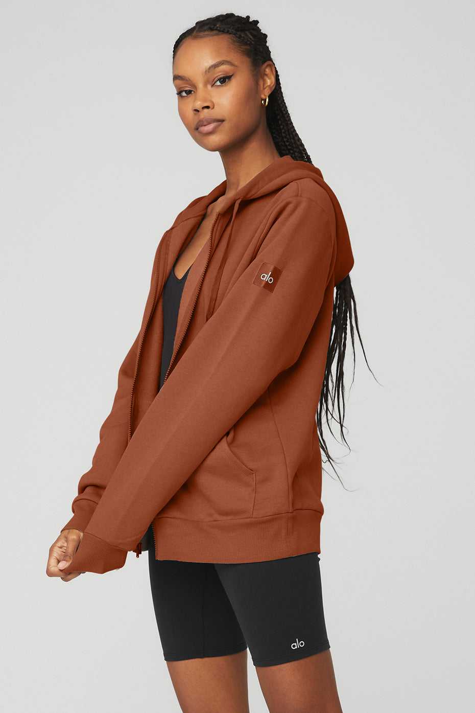 Alo Yoga USA Everyday Full Zip Rust | 0369512-BC