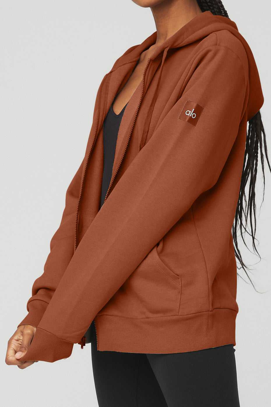 Alo Yoga USA Everyday Full Zip Rust | 0369512-BC