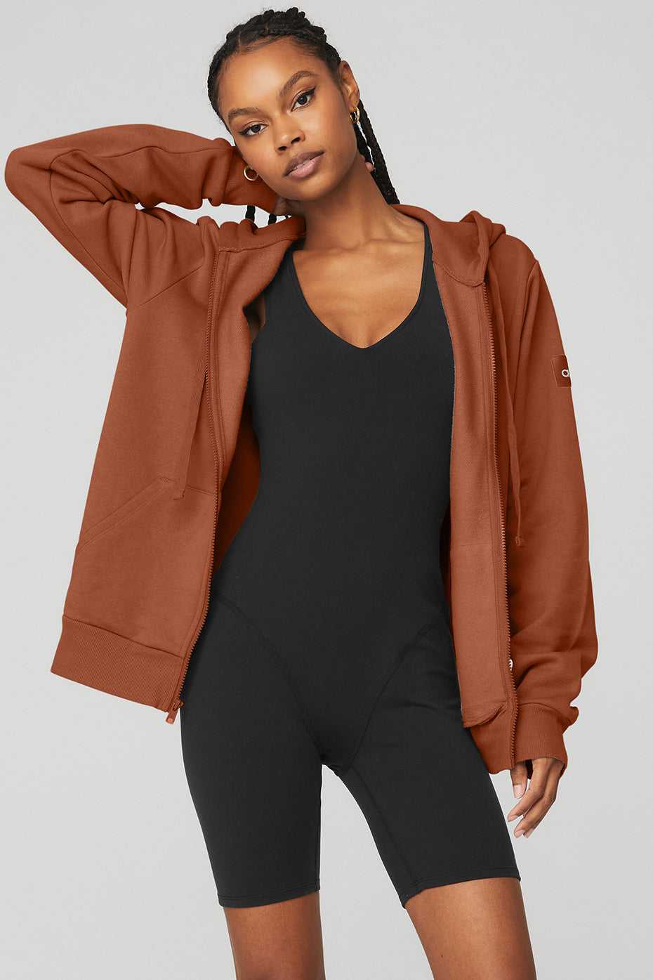 Alo Yoga USA Everyday Full Zip Rust | 0369512-BC