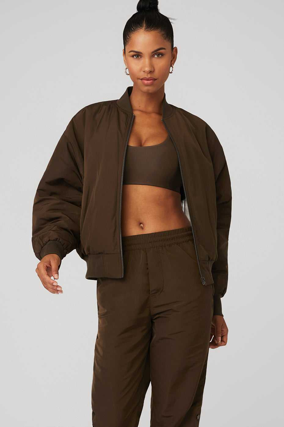 Alo Yoga USA Faux Fur Urbanite Bomber Espresso | 7469253-IF