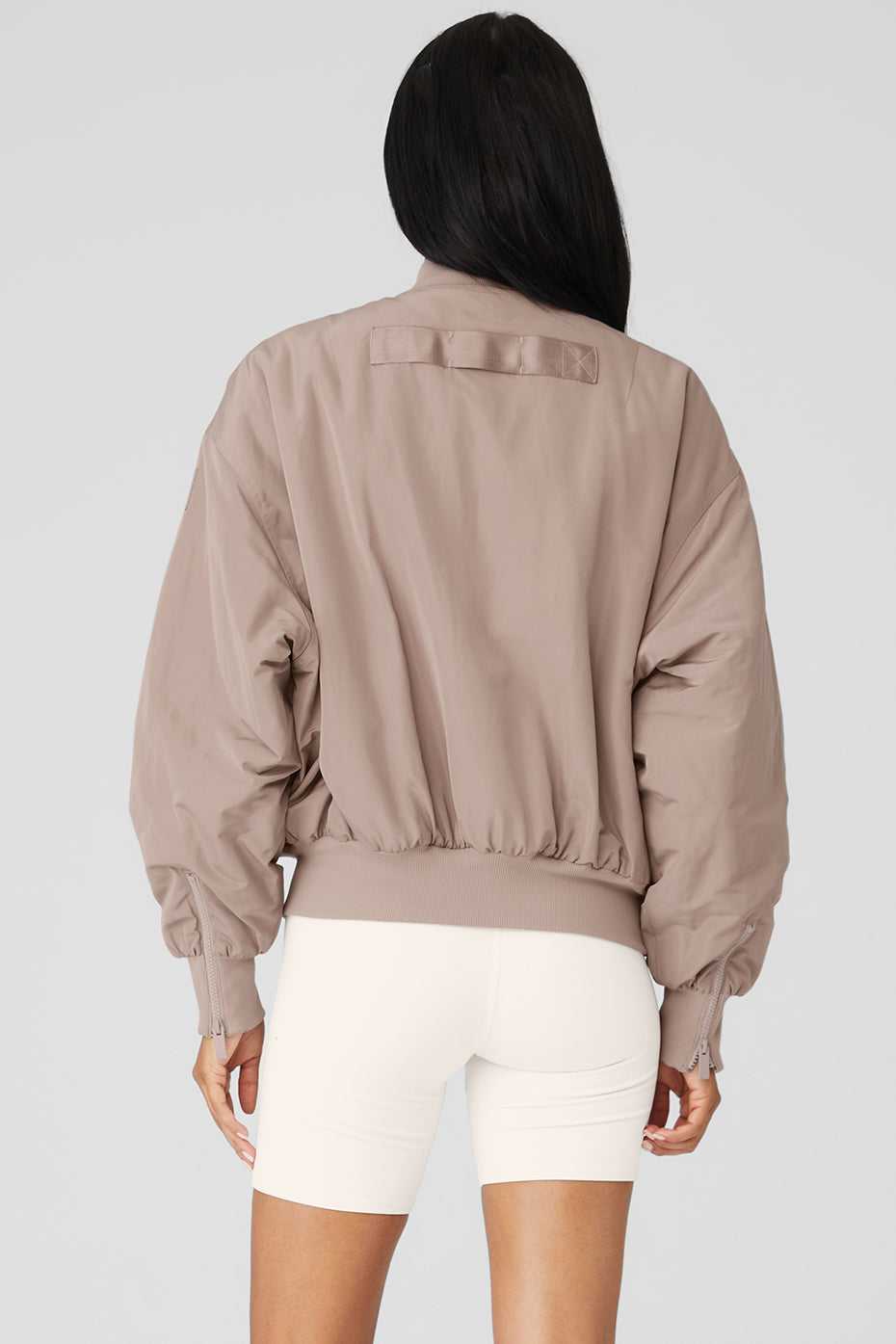 Alo Yoga USA Faux Fur Urbanite Bomber Taupe | 2540867-PC