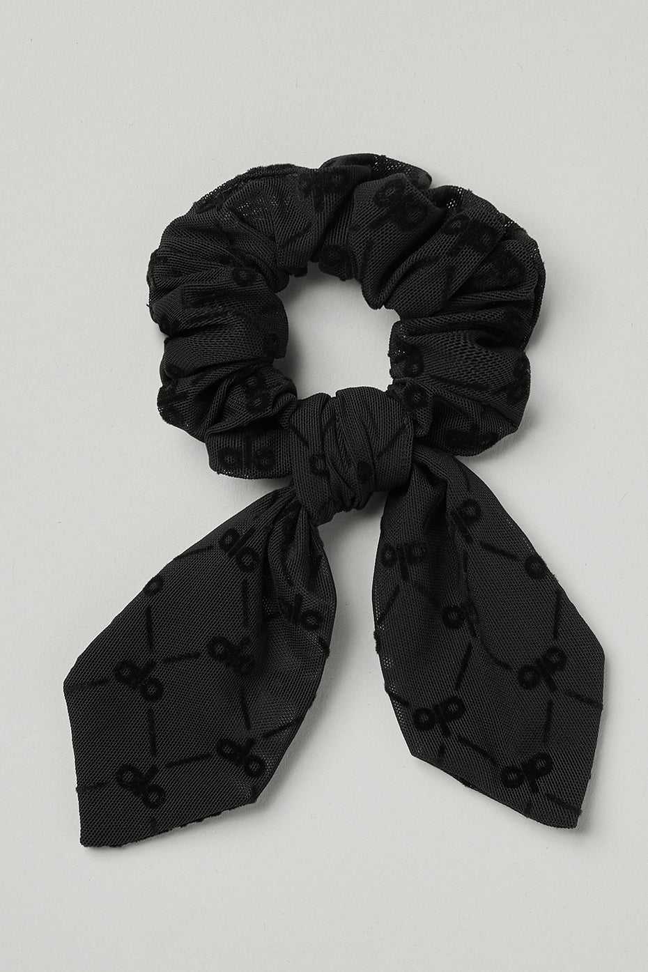 Alo Yoga USA Flocked Rhythm Scrunchie Black | 0658732-WP