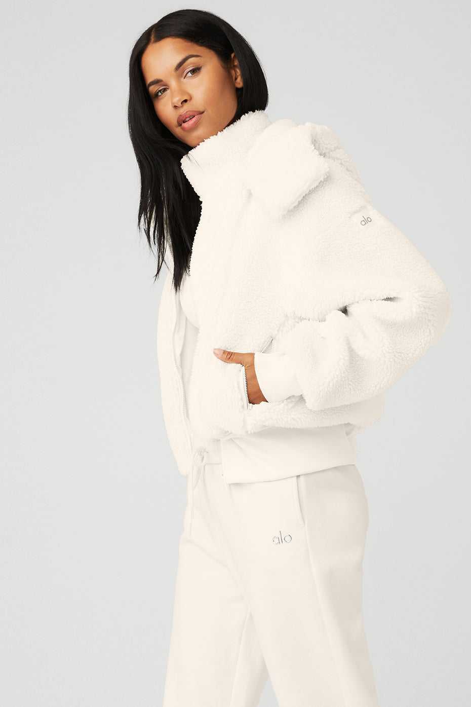 Alo Yoga USA Foxy Sherpa Ivory | 2736185-XK