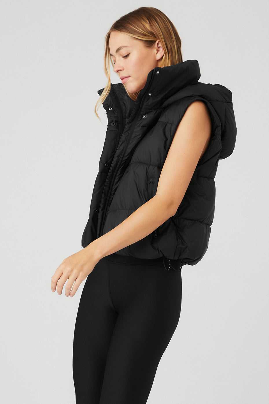 Alo Yoga USA Gold Rush Puffer Black | 9618542-KC