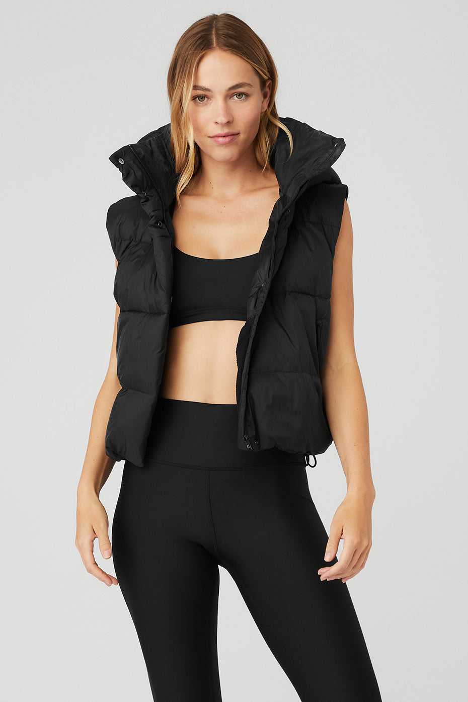 Alo Yoga USA Gold Rush Puffer Black | 9618542-KC