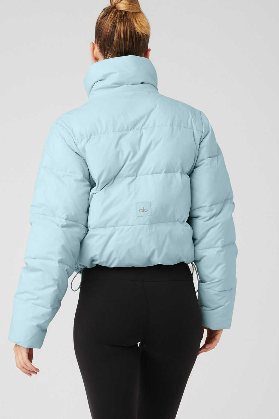 Alo Yoga USA Gold Rush Puffer Chalk Blue | 2365147-LB