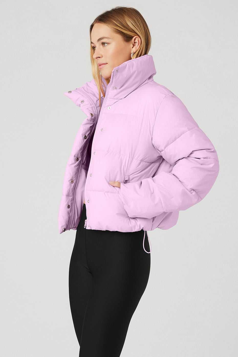 Alo Yoga USA Gold Rush Puffer Sugarplum Pink | 4326915-QM