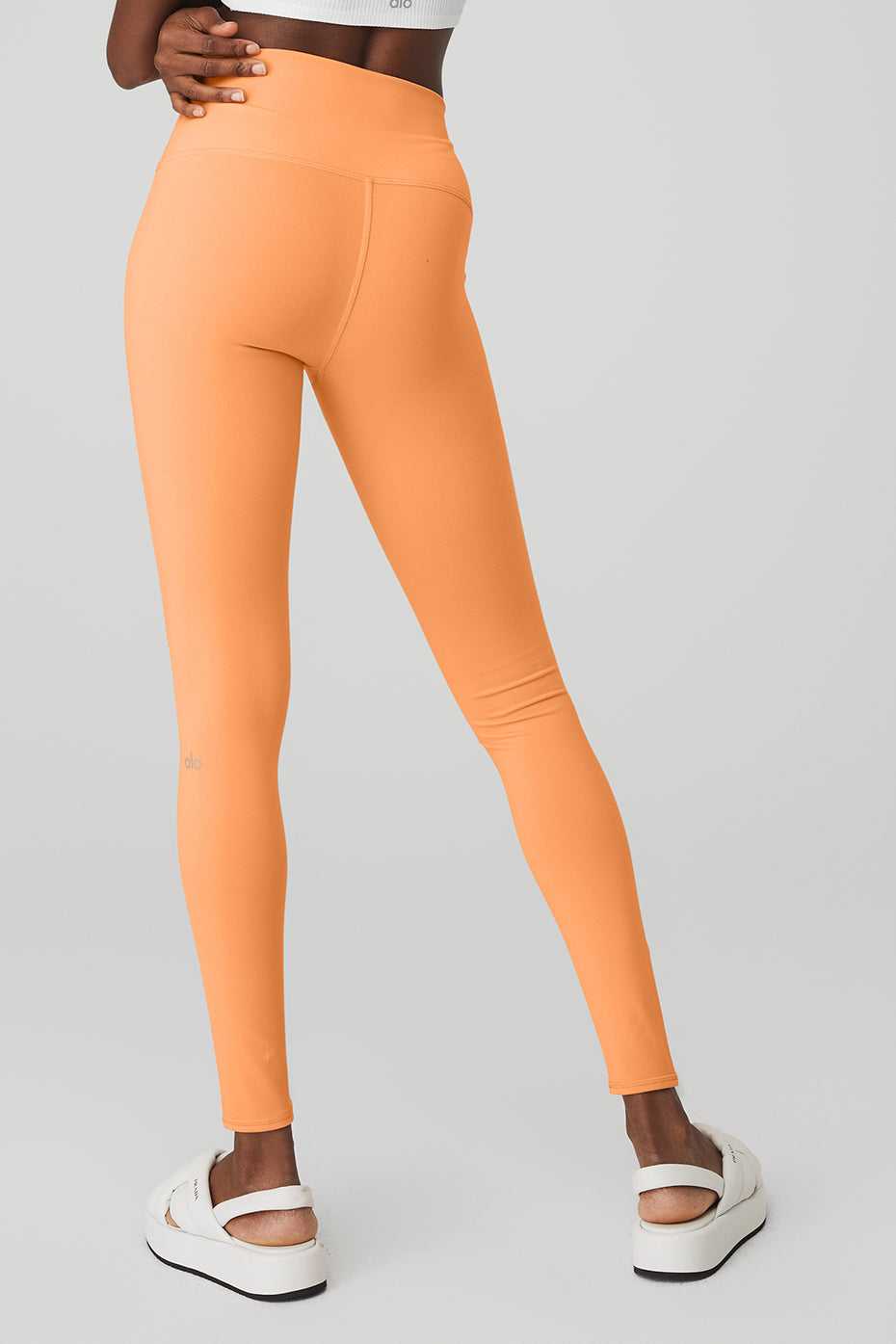 Alo Yoga USA High-Waist Airbrush Cantaloupe | 6935071-SN