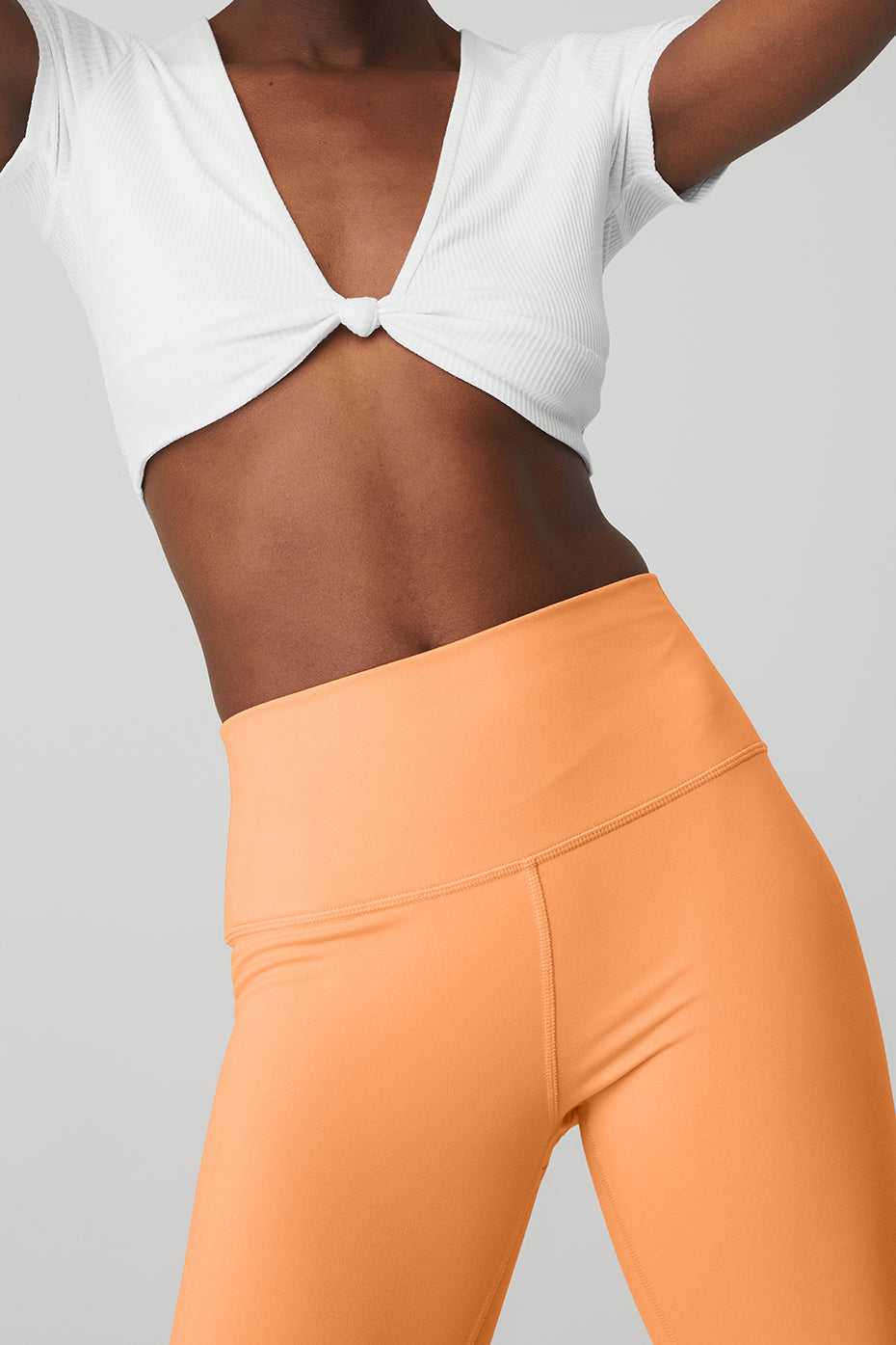 Alo Yoga USA High-Waist Airbrush Cantaloupe | 6935071-SN