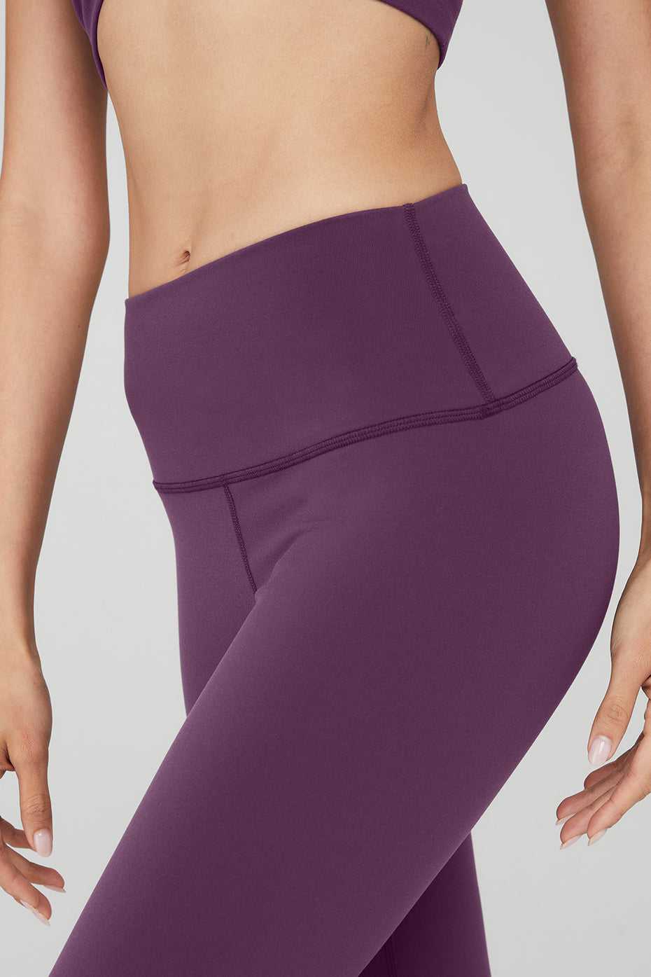 Alo Yoga USA High-Waist Airbrush Dark Plum | 7034582-MD