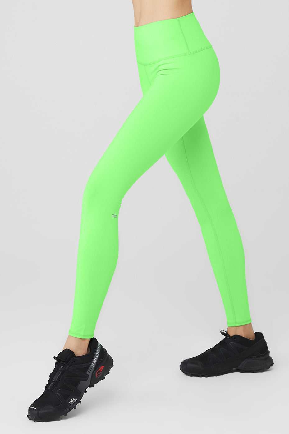 Alo Yoga USA High-Waist Airbrush Green Glow | 9635274-LW