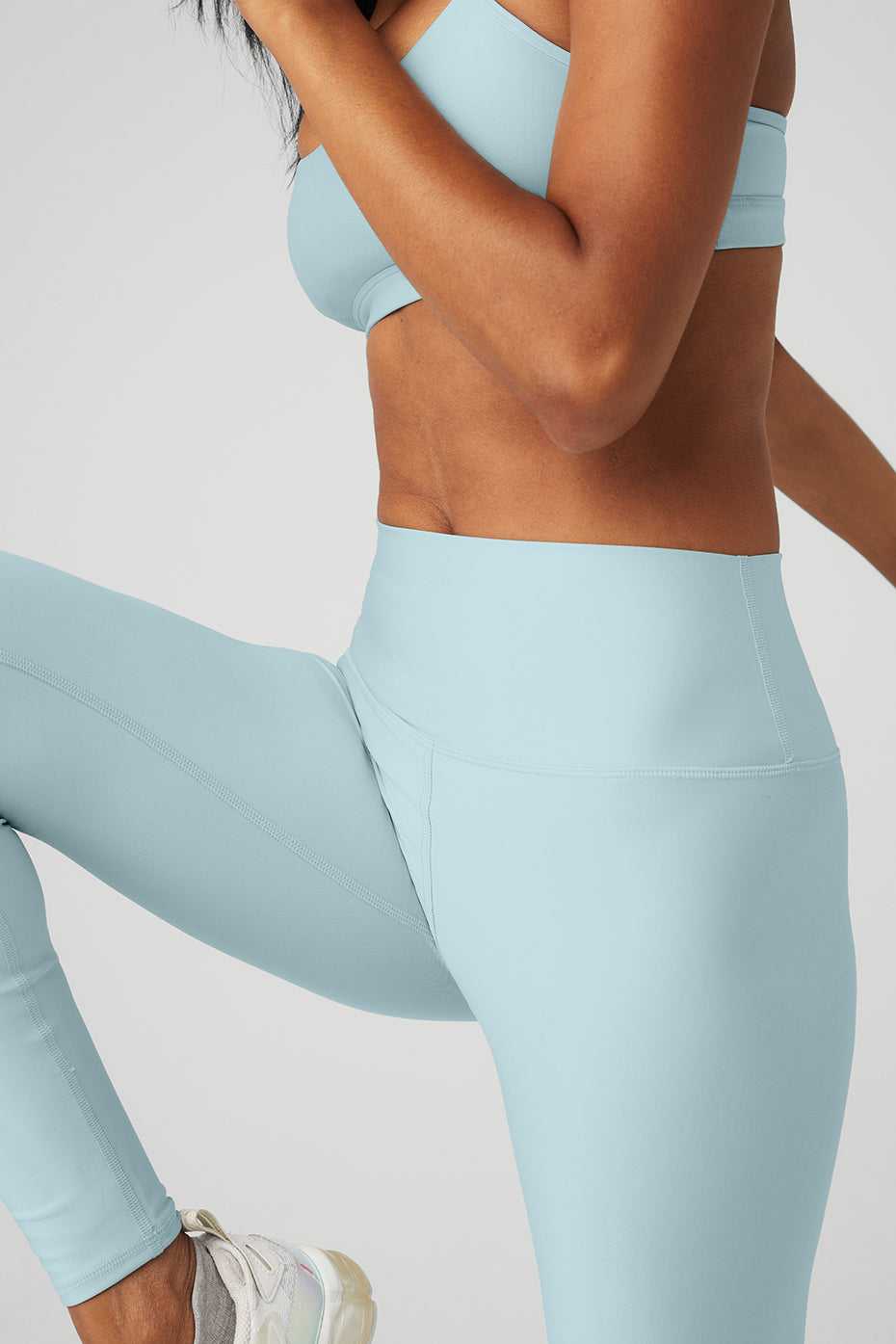 Alo Yoga USA High-Waist Airlift Chalk Blue | 5139846-CS