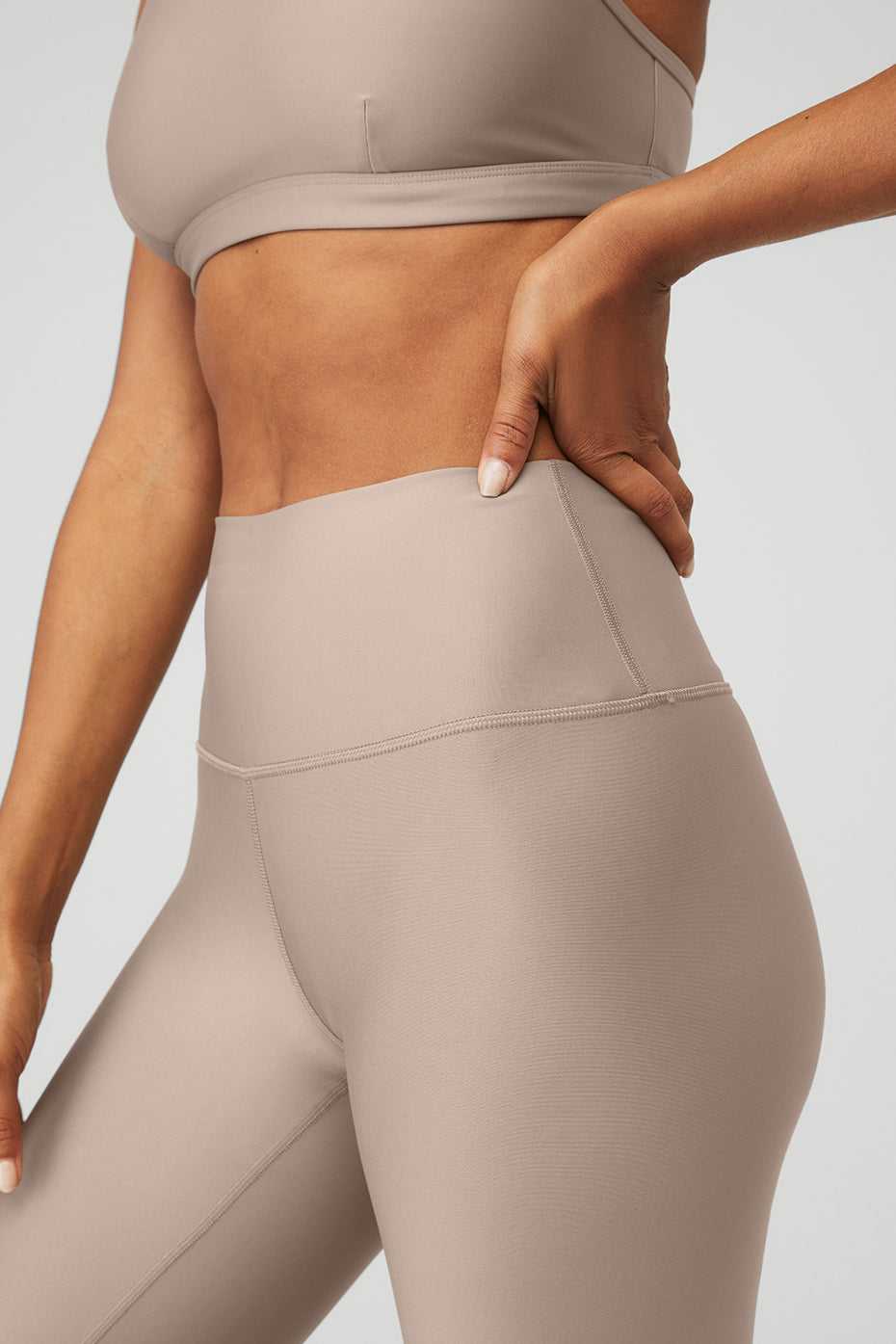 Alo Yoga USA High-Waist Airlift Taupe | 1809637-UH