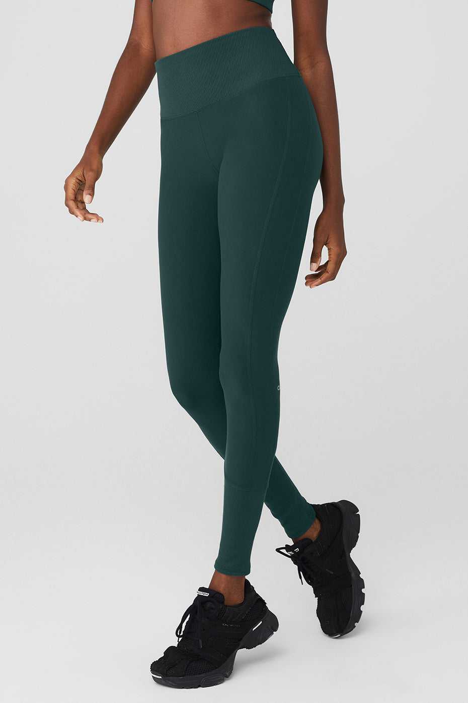 Alo Yoga USA High-Waist Alosoft Lounge Midnight Green | 2431890-SY