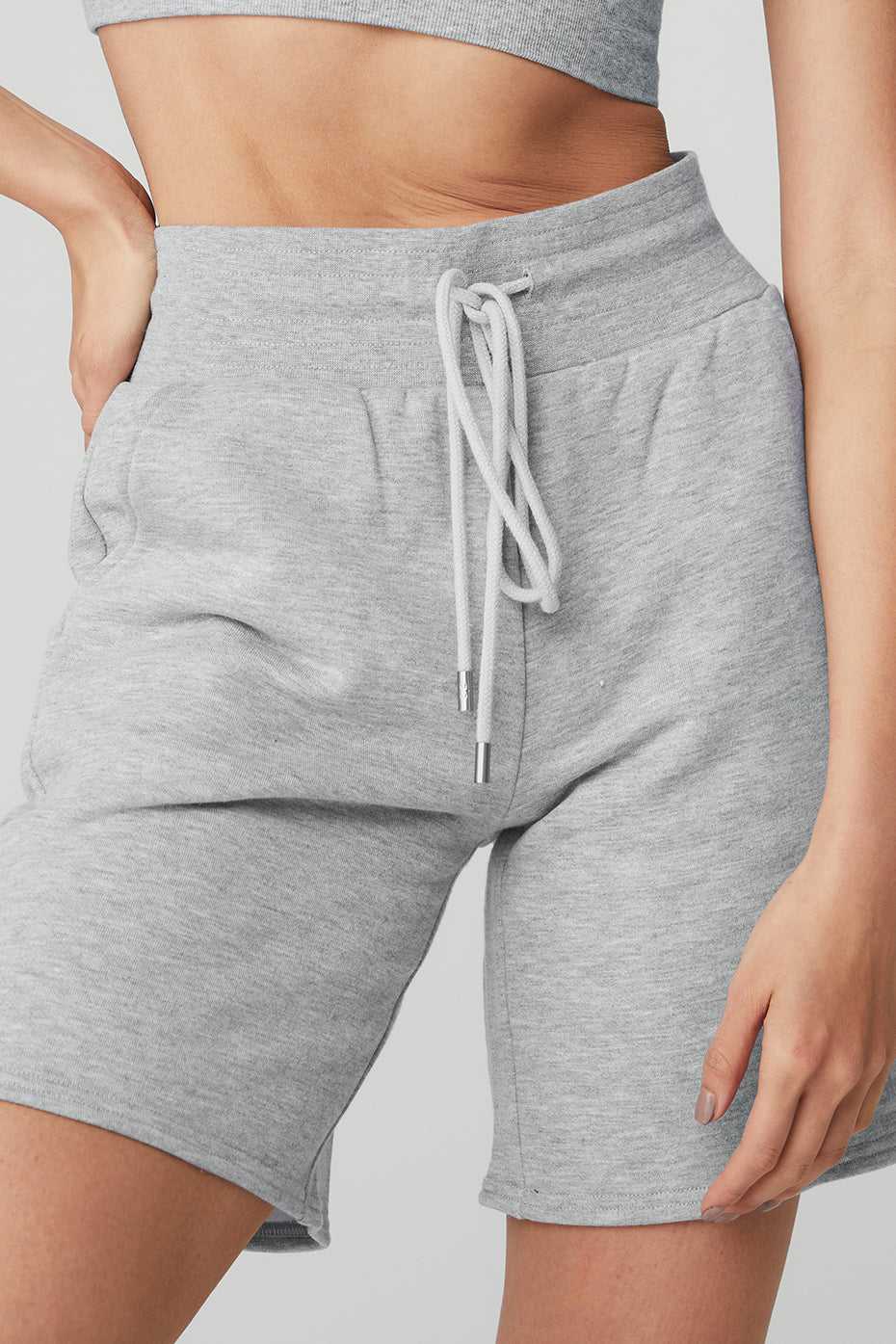 Alo Yoga USA High-Waist Easy Sweat Athletic Grey | 1932054-PL