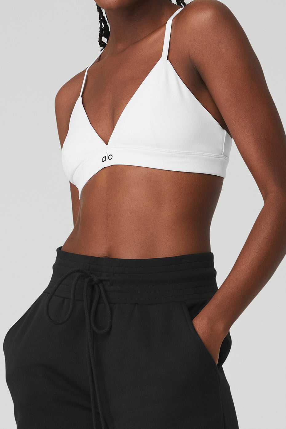 Alo Yoga USA High-Waist Easy Sweat Black | 4672038-FJ