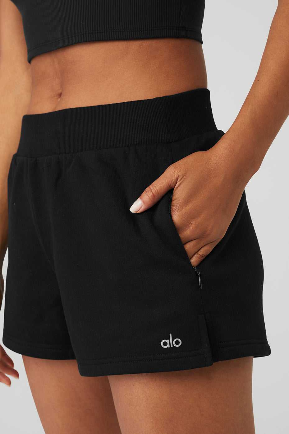 Alo Yoga USA High-Waist Headliner Black | 5678431-HM