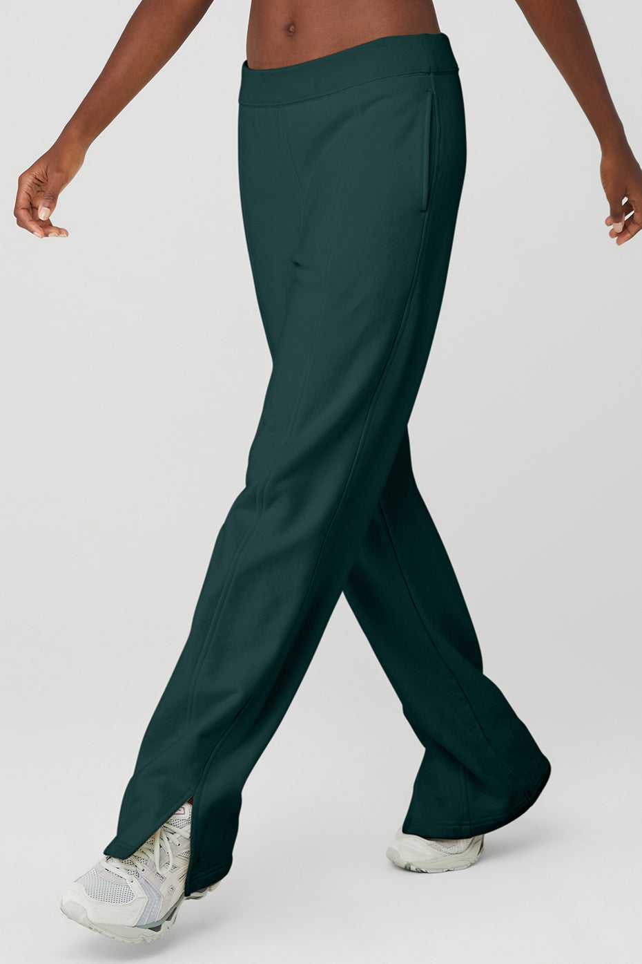 Alo Yoga USA High-Waist Offline Straight Leg Midnight Green | 5143982-GU