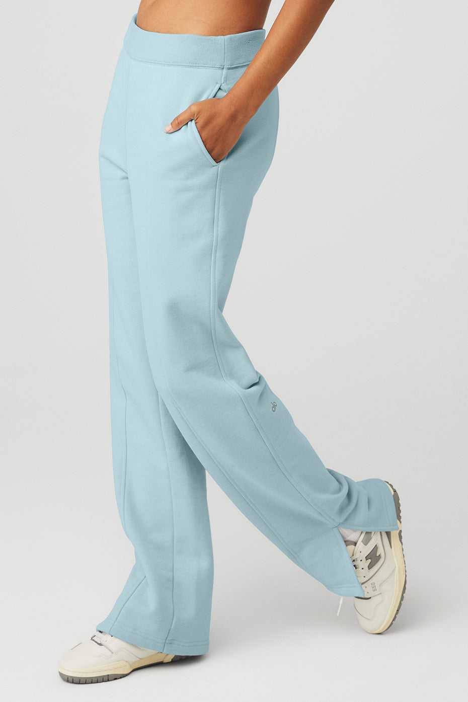 Alo Yoga USA High-Waist Offline Straight Leg Chalk Blue | 6428319-XY