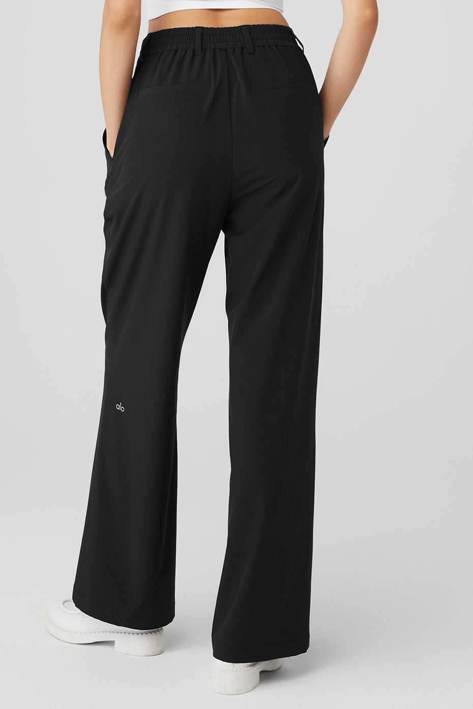 Alo Yoga USA High-Waist Pursuit Black | 7415328-IH