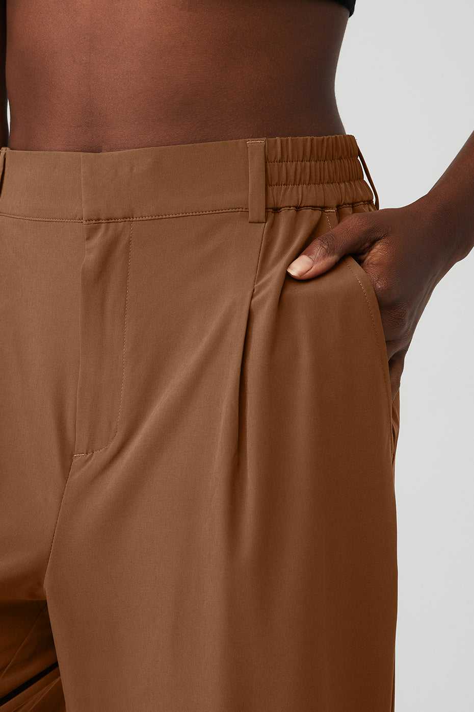 Alo Yoga USA High-Waist Pursuit Cinnamon Brown | 3087496-UF