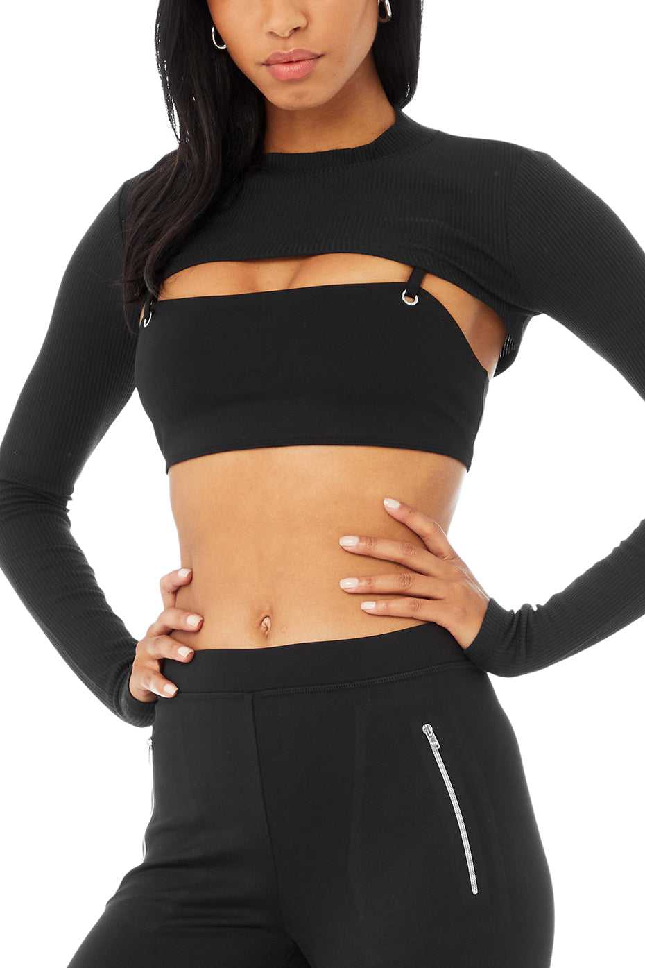 Alo Yoga USA High-Waist Thrill Seeker Black | 3789450-VC