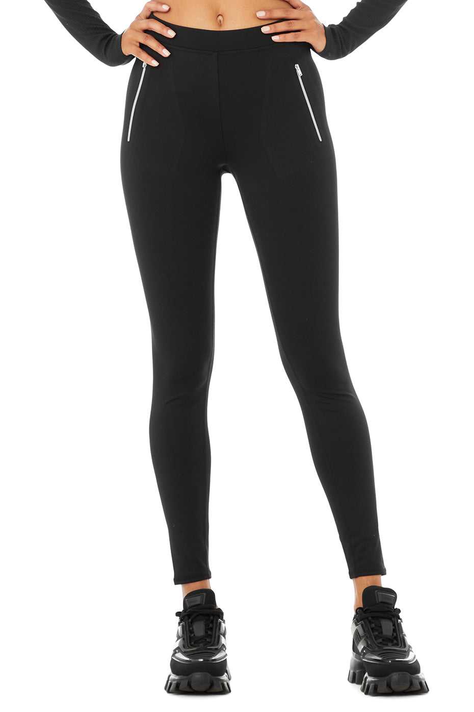 Alo Yoga USA High-Waist Thrill Seeker Black | 3789450-VC