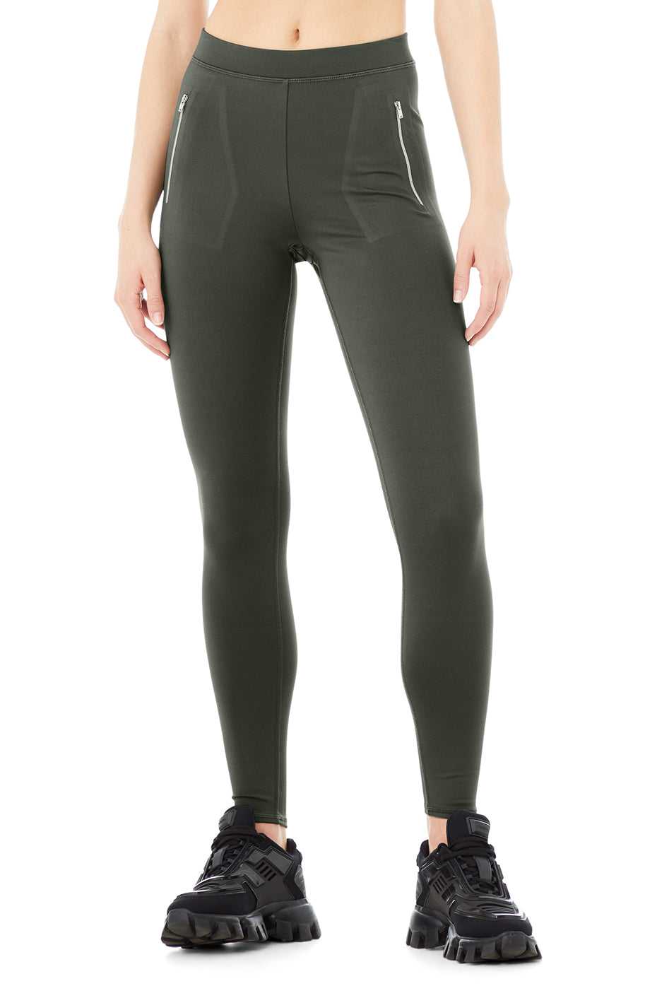 Alo Yoga USA High-Waist Thrill Seeker Dark Cactus | 9670315-BA