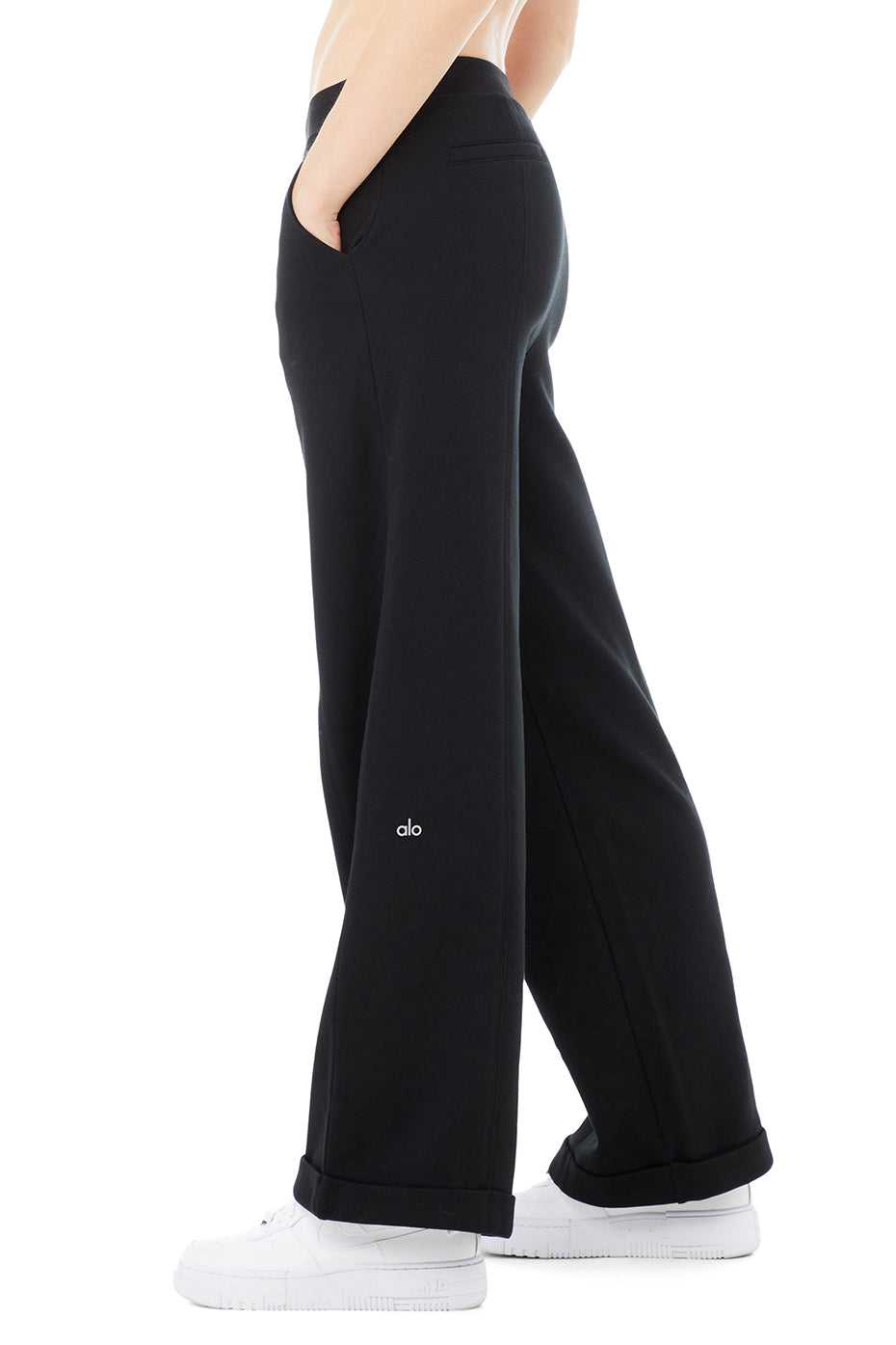 Alo Yoga USA High-Waist Wide Leg Black | 2835691-UO