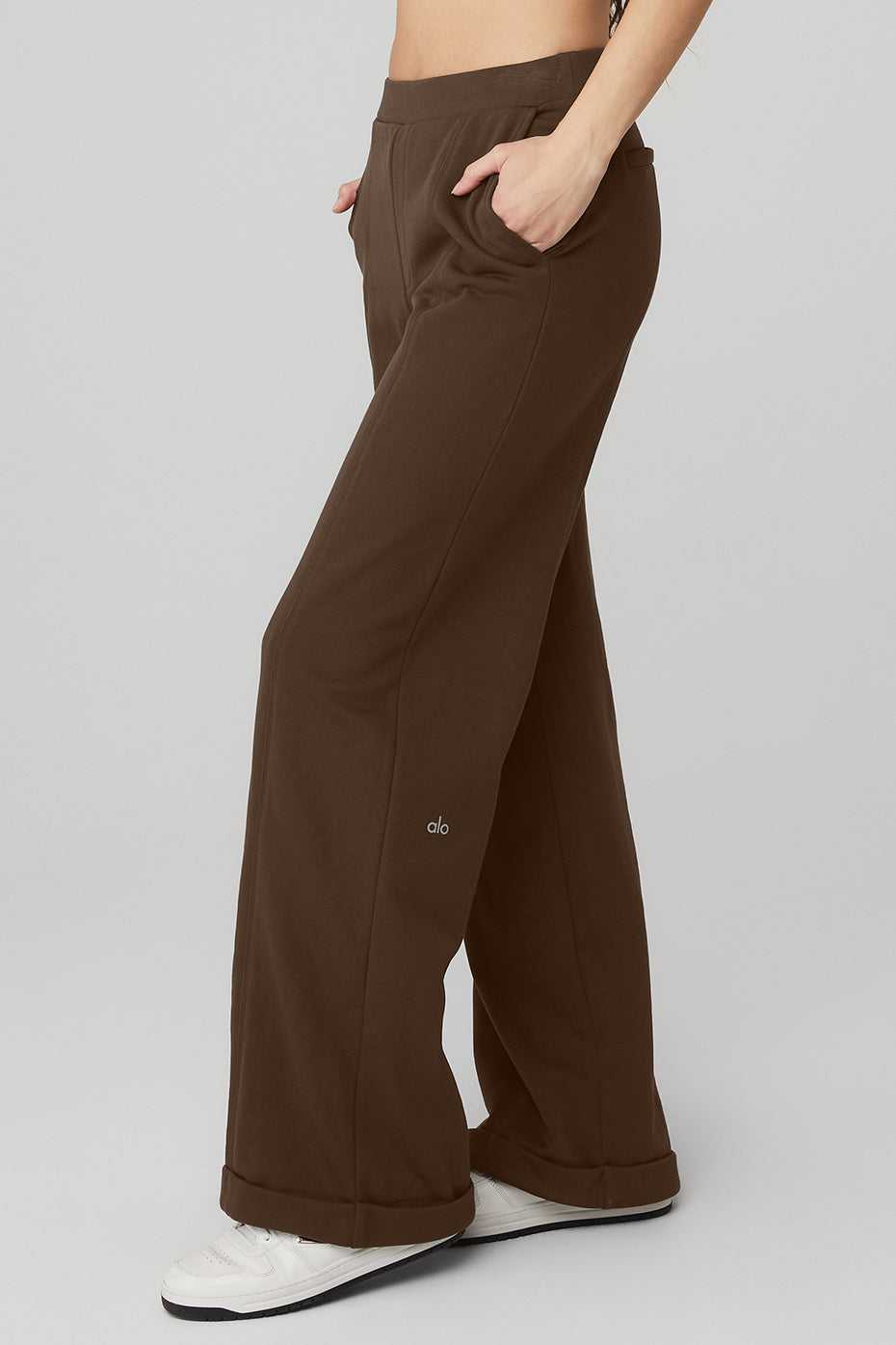 Alo Yoga USA High-Waist Wide Leg Espresso | 8917342-KL