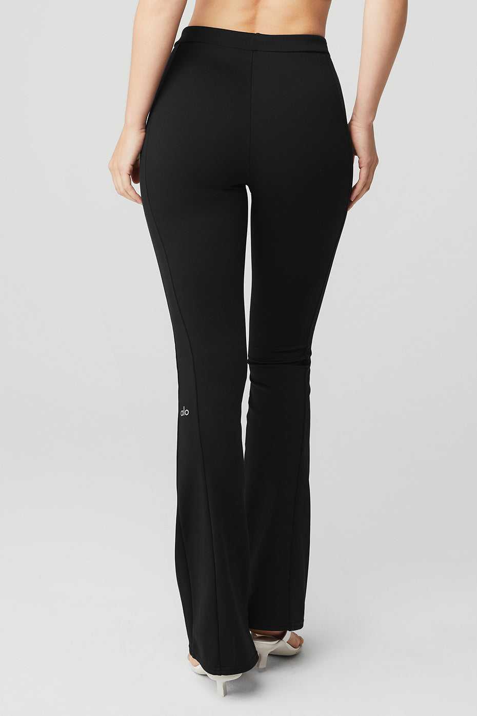 Alo Yoga USA High-Waist Zip It Flare Black | 3864105-RV