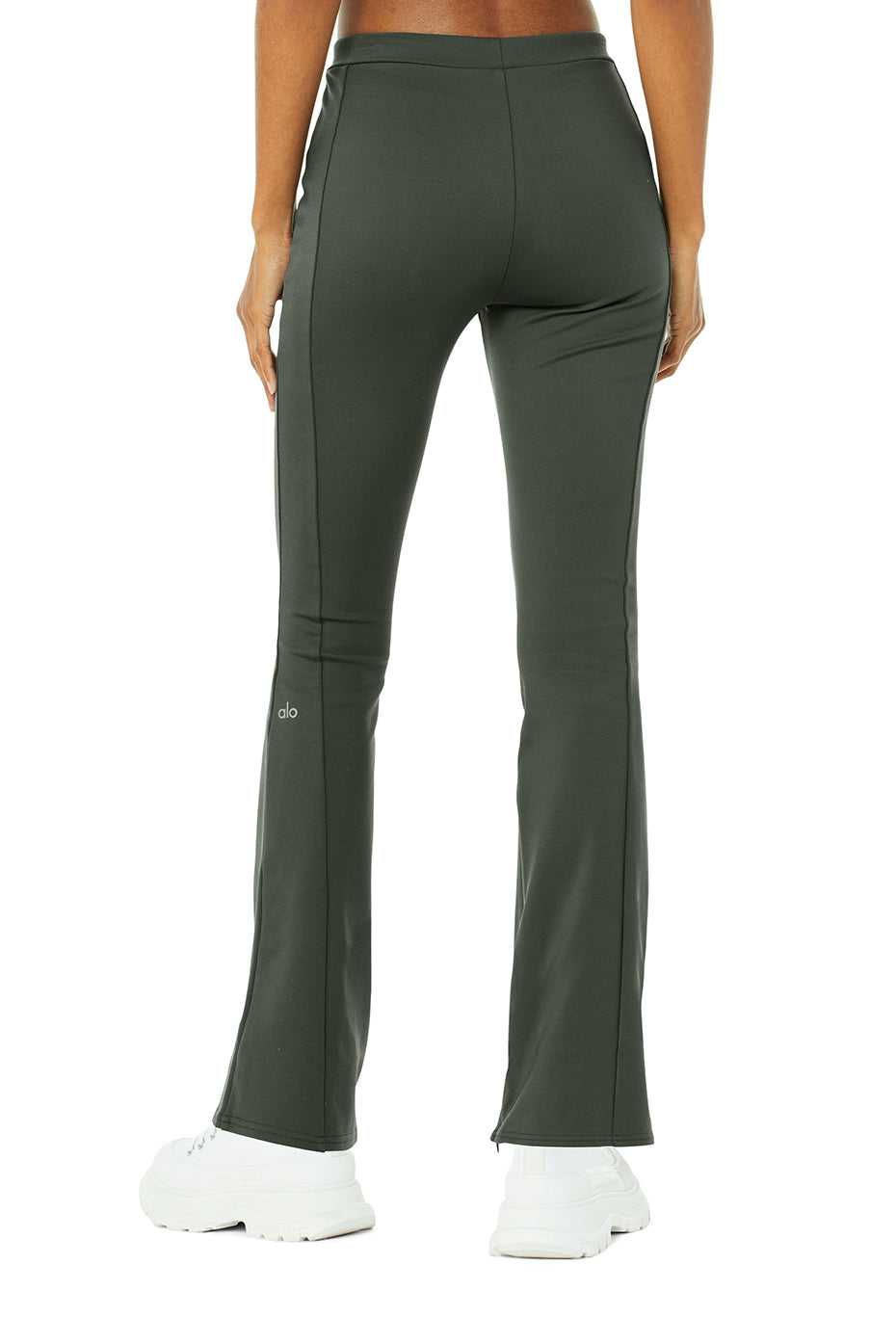 Alo Yoga USA High-Waist Zip It Flare Dark Cactus | 0789641-KE