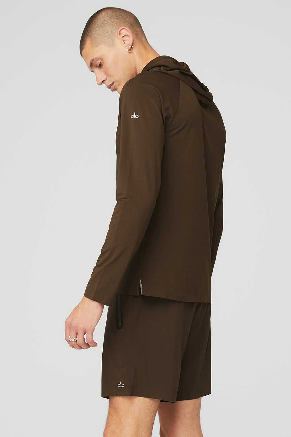 Alo Yoga USA Idol Hooded Runner Espresso | 2854167-EO