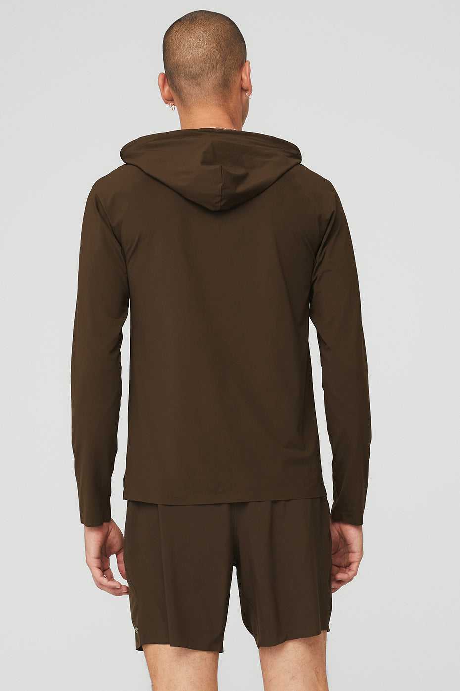 Alo Yoga USA Idol Hooded Runner Espresso | 2854167-EO