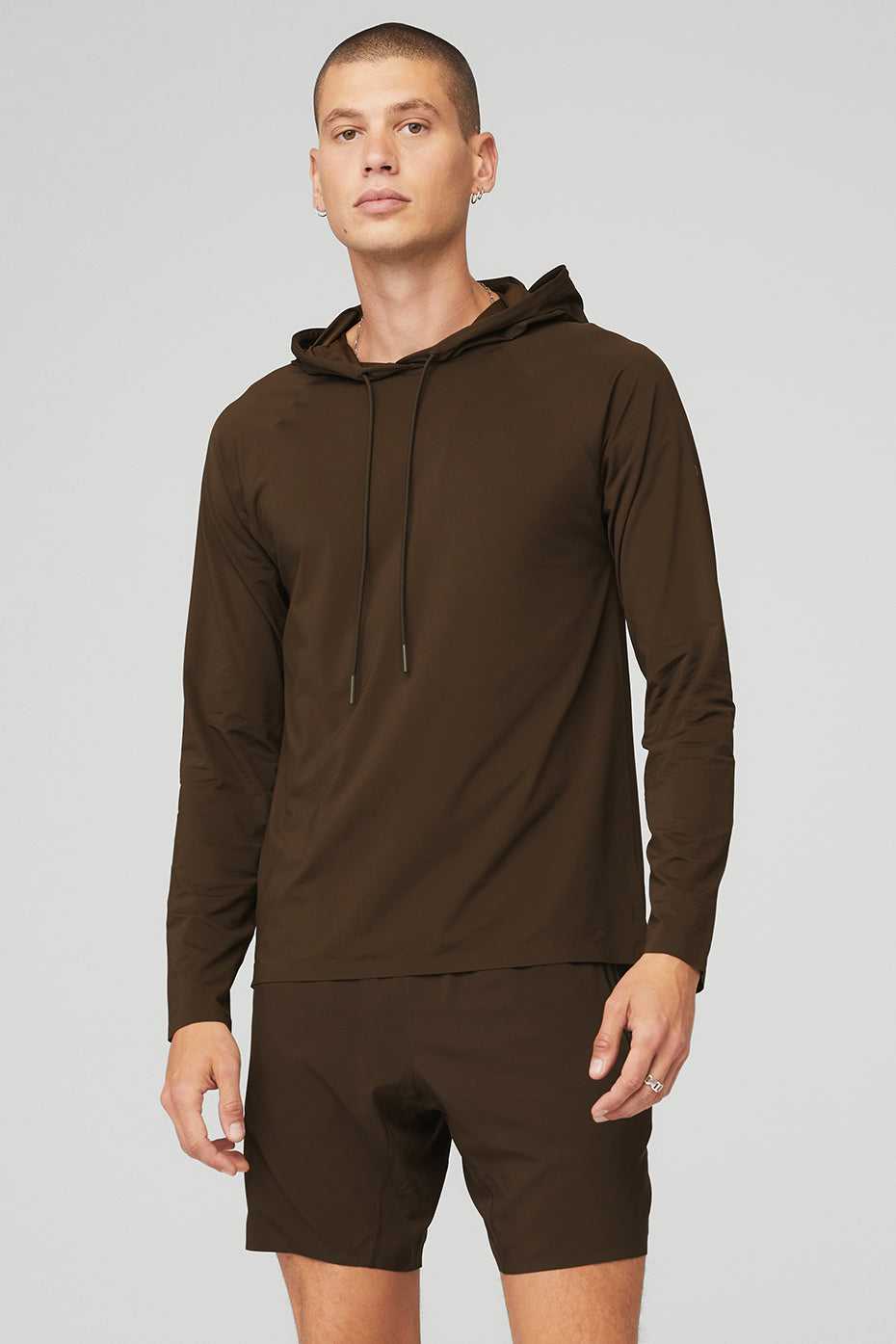 Alo Yoga USA Idol Hooded Runner Espresso | 2854167-EO