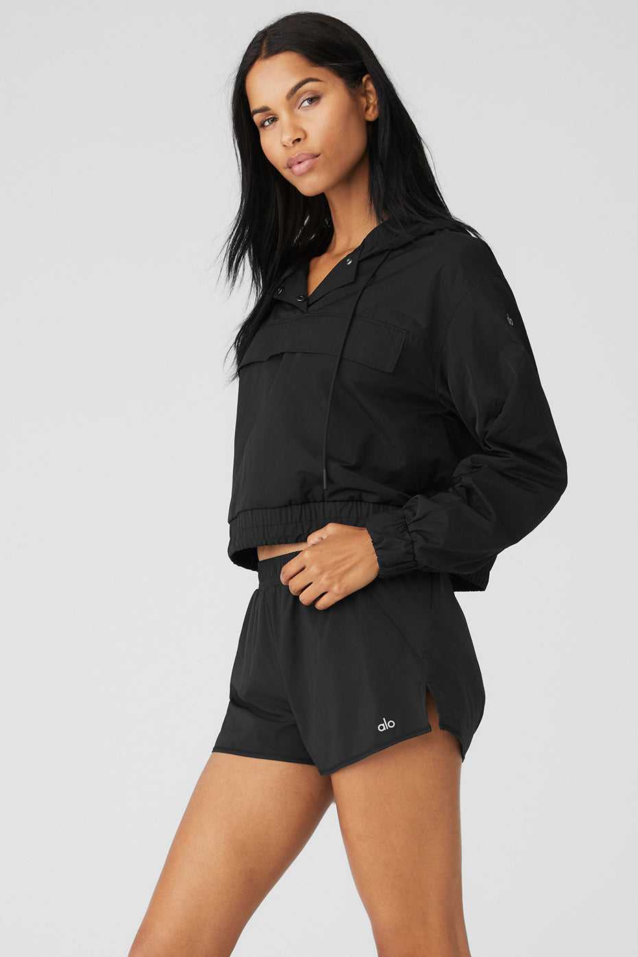 Alo Yoga USA International Anorak Black | 5746812-FT