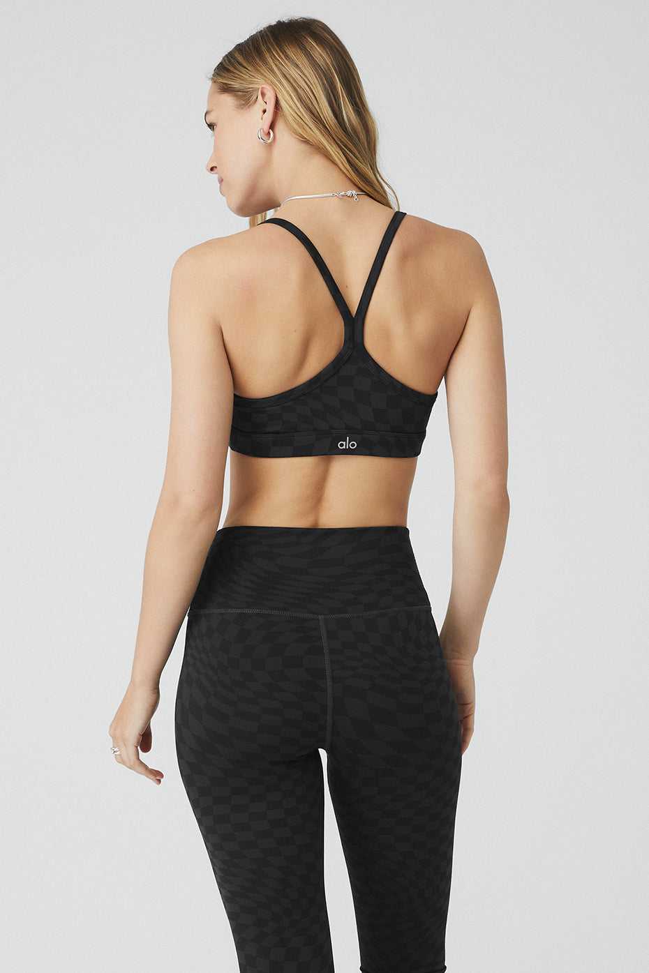 Alo Yoga USA Jacquard Checkered Gratitude Anthracite | 4520836-JA