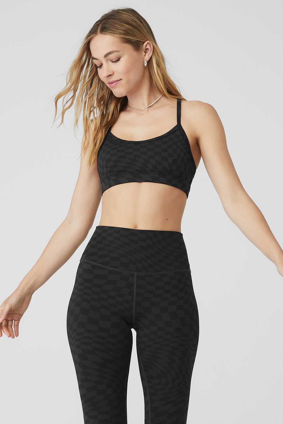 Alo Yoga USA Jacquard Checkered Gratitude Anthracite | 4520836-JA