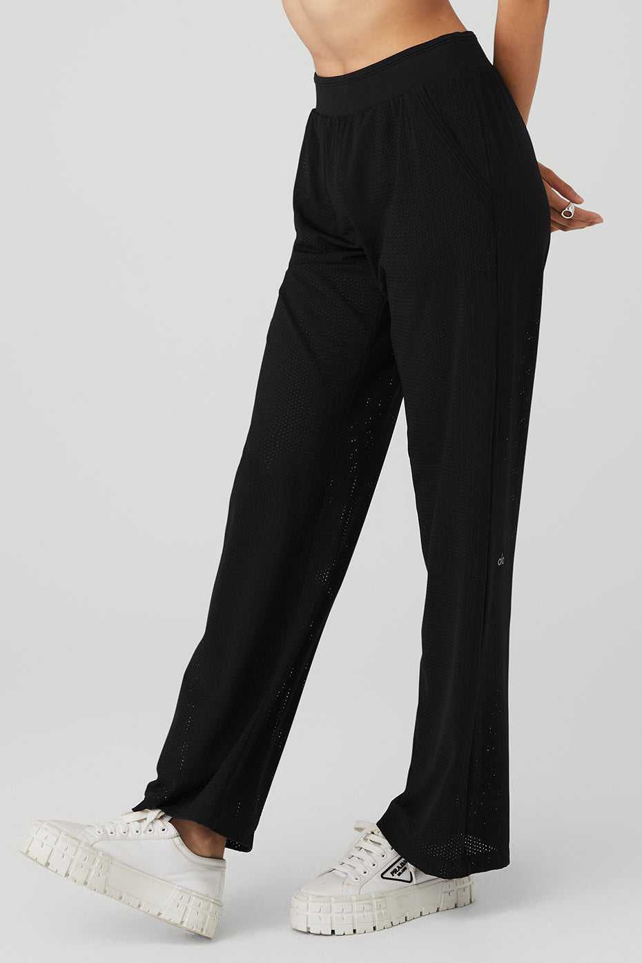 Alo Yoga USA Mesh All-Star Wide Leg Black | 4180579-KG