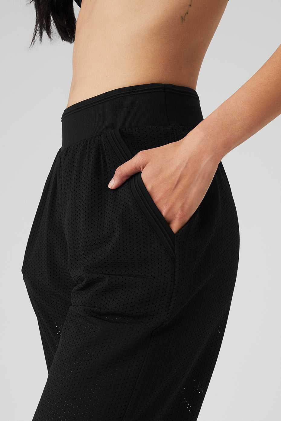 Alo Yoga USA Mesh All-Star Wide Leg Black | 4180579-KG