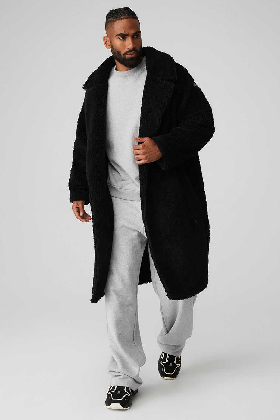 Alo Yoga USA Oversized Sherpa Trench Black | 6312984-BT