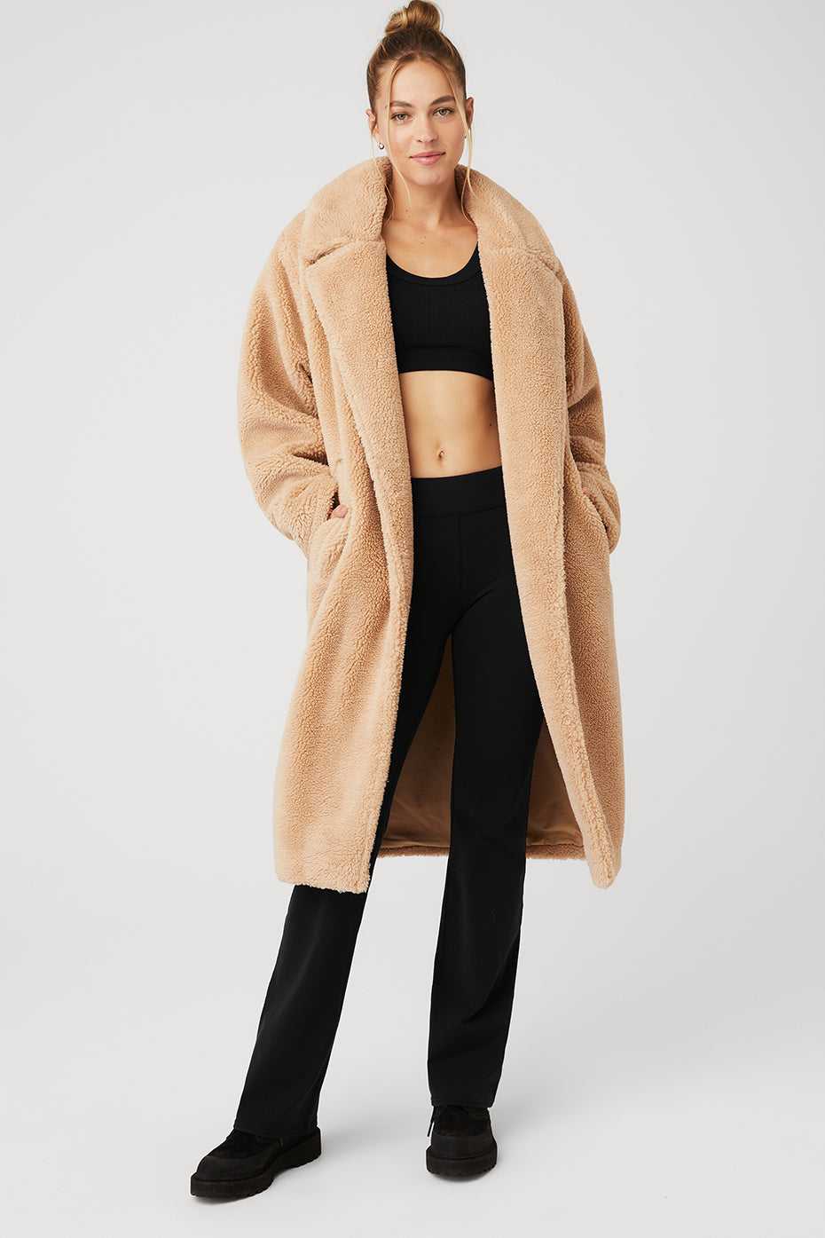 Alo Yoga USA Oversized Sherpa Trench Camel | 1749265-ZN