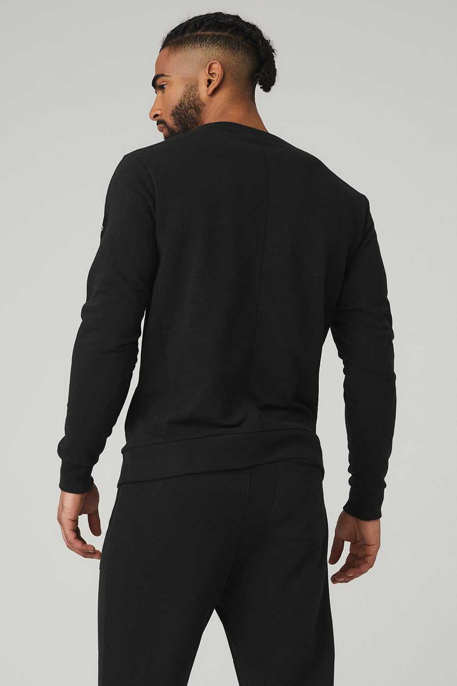 Alo Yoga USA Qualifier Crewneck Black | 1354086-GZ