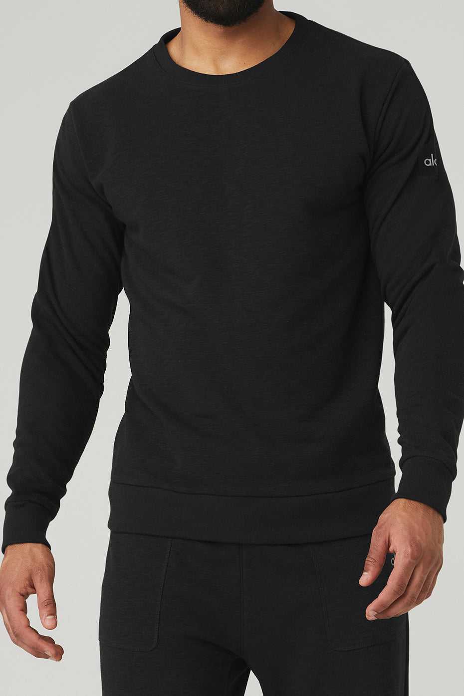 Alo Yoga USA Qualifier Crewneck Black | 1354086-GZ