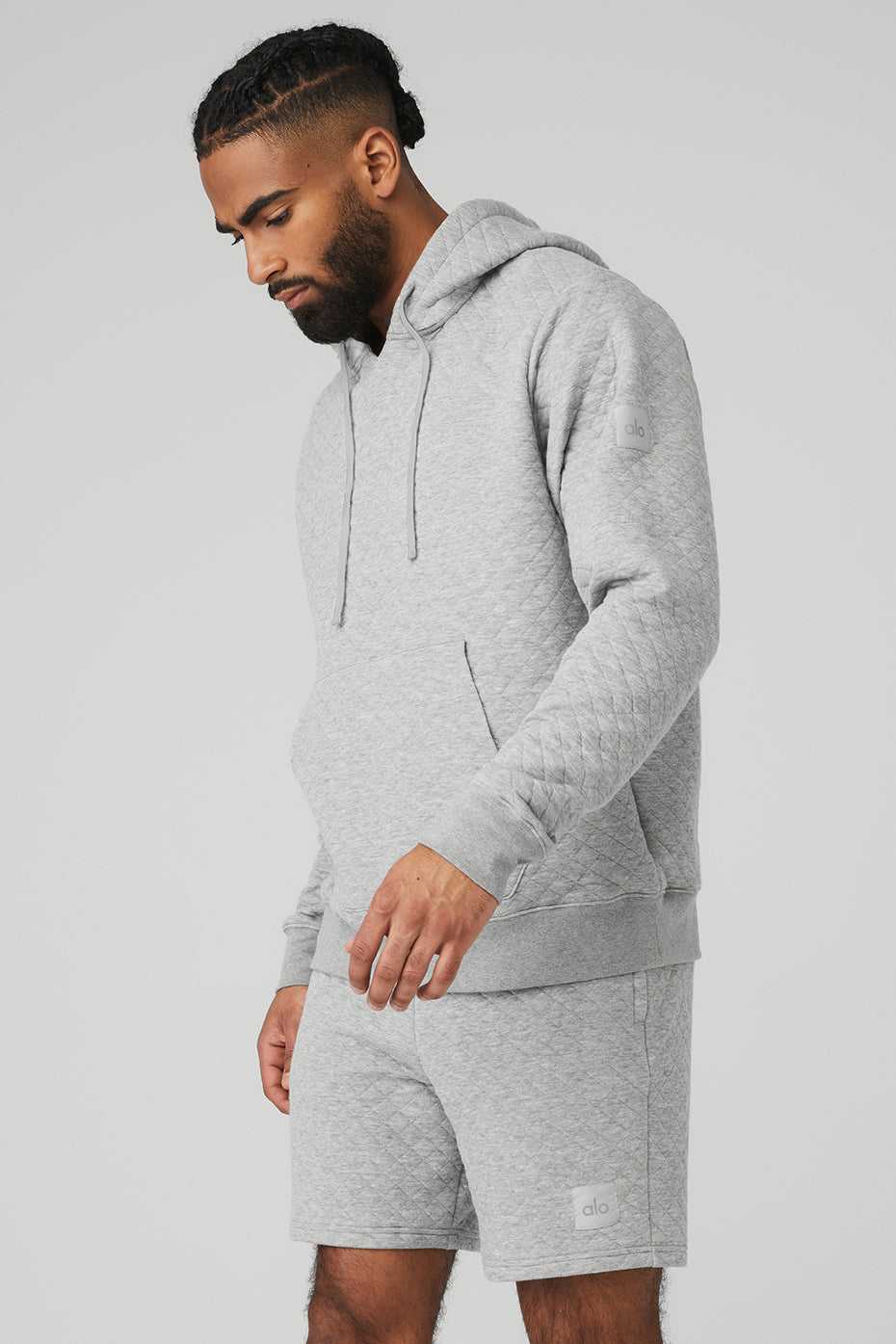 Alo Yoga USA Quilted Stadium Athletic Grey | 1693425-NM