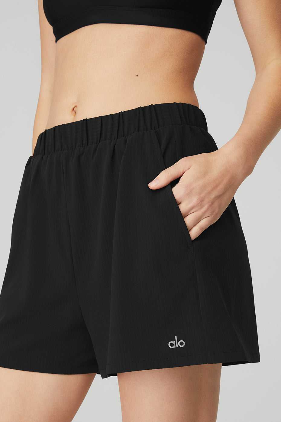 Alo Yoga USA Ready Set Black | 3957642-FX