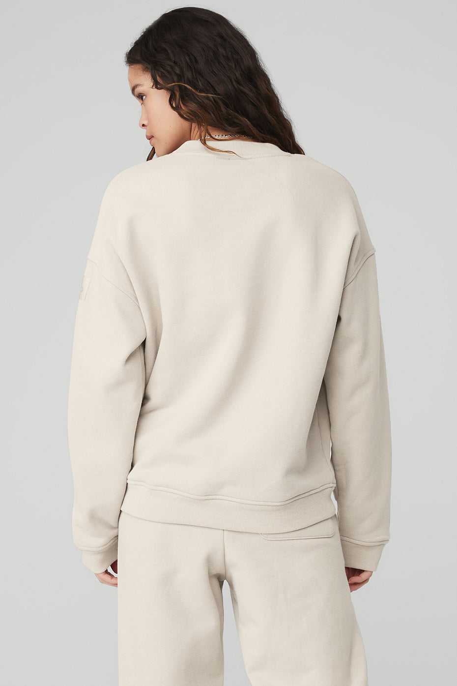 Alo Yoga USA Renown Heavy Weight Crew Neck Pullover Bone | 3904286-WC