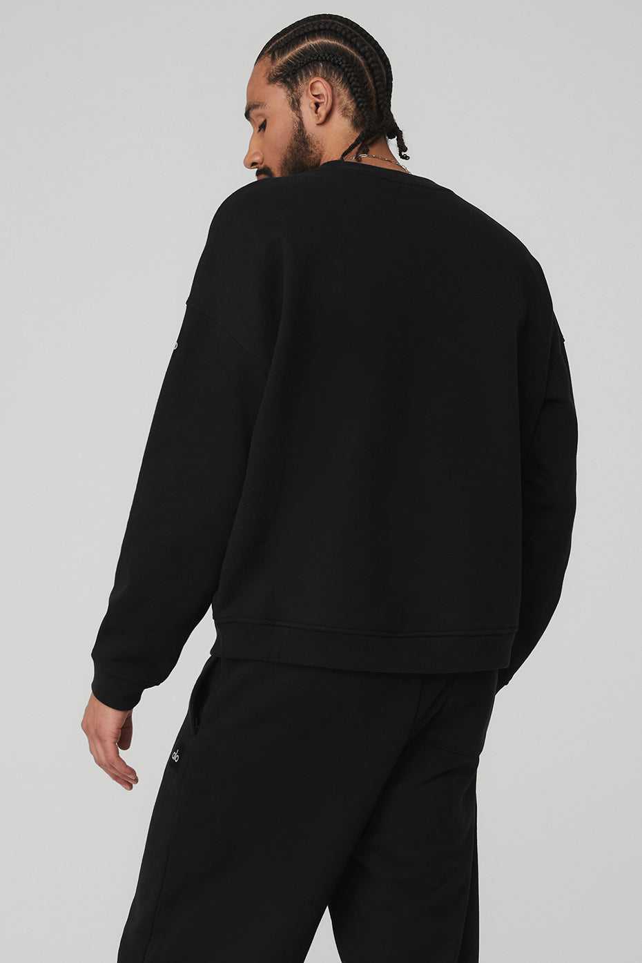 Alo Yoga USA Renown Heavy Weight Crew Neck Pullover Black | 7832150-XE