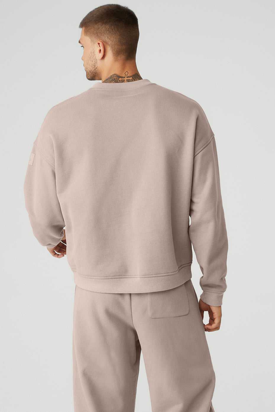 Alo Yoga USA Renown Heavy Weight Crew Neck Pullover Taupe | 8467921-EN