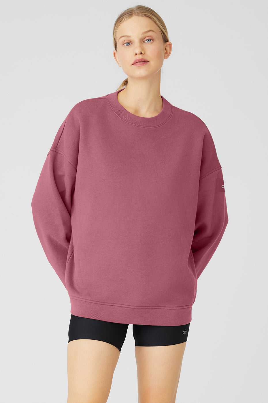 Alo Yoga USA Renown Heavy Weight Crew Neck Pullover Mars Clay | 8924651-SH